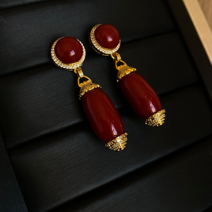 Tibetan High - End Women's Protection Earrings - BuddhaEnergyHealing