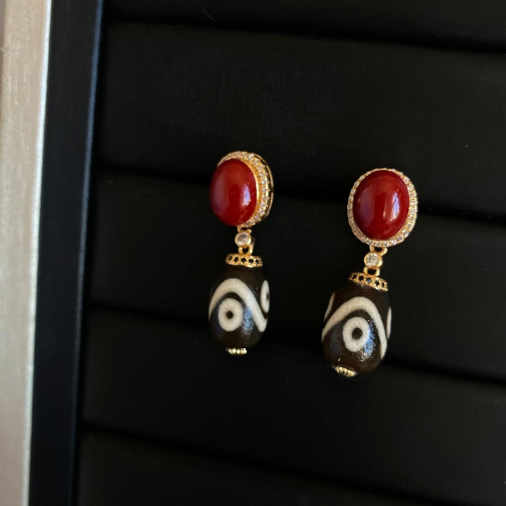 Tibetan High - End Women's Protection Earrings - BuddhaEnergyHealing