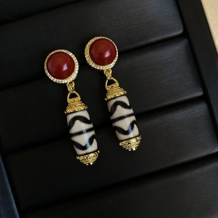 Tibetan High - End Women's Protection Earrings - BuddhaEnergyHealing