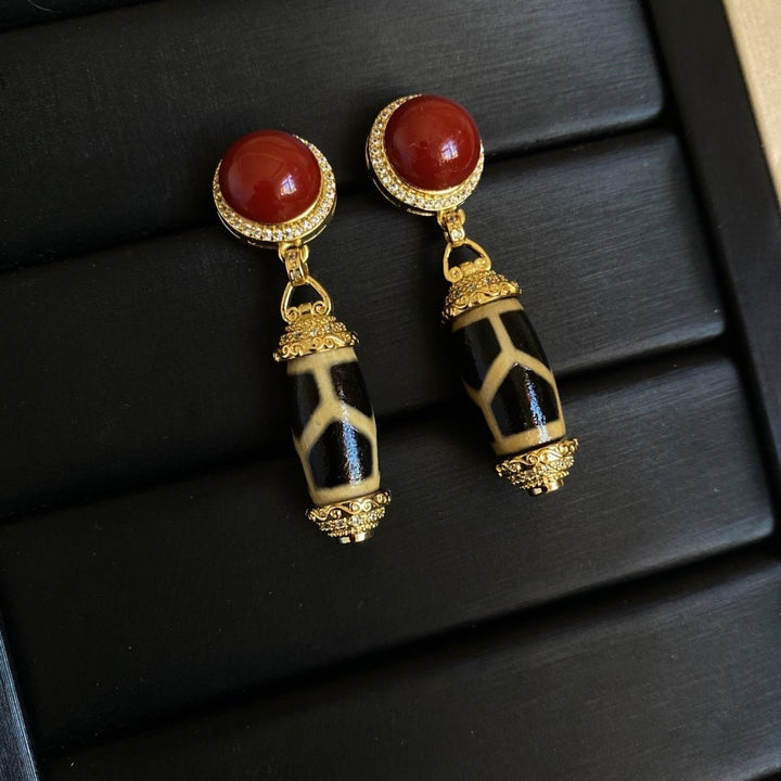 Tibetan High - End Women's Protection Earrings - BuddhaEnergyHealing