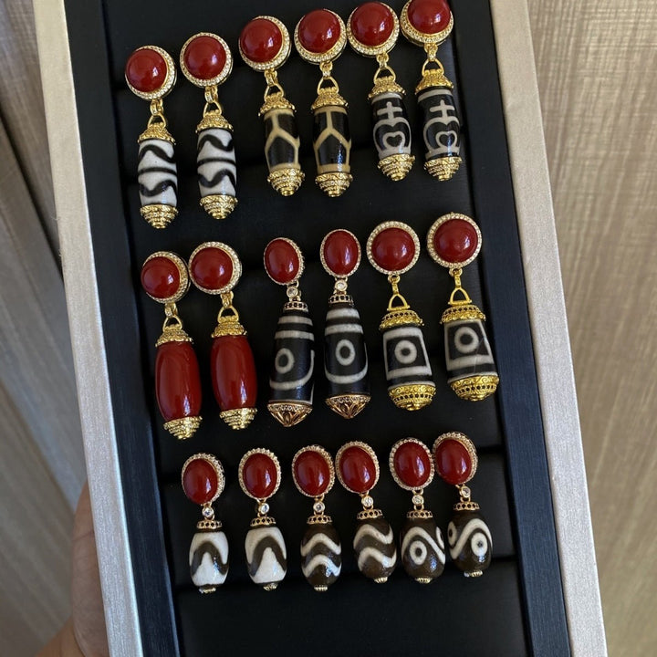Tibetan High - End Women's Protection Earrings - BuddhaEnergyHealing