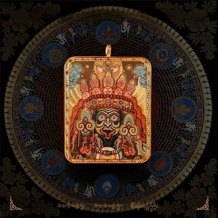 Tibetan Natural Pigment Pure Hand - painted Thangka Meditation Pendant - BuddhaEnergyHealing