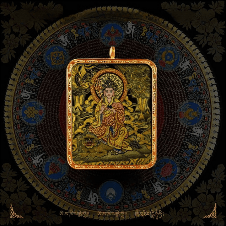 Tibetan Natural Pigment Pure Hand - painted Thangka Meditation Pendant - BuddhaEnergyHealing