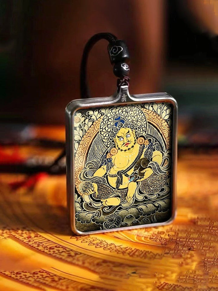 Tibetan Natural Pigment Pure Hand - painted Thangka Meditation Pendant - BuddhaEnergyHealing