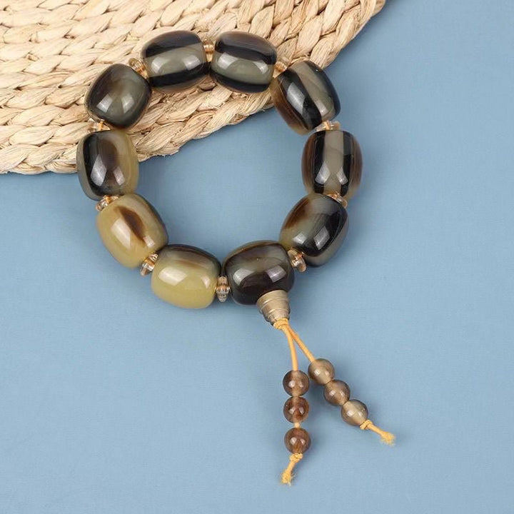 Tibetan Natural Yak Horn Protection Energy Bracelet - BuddhaEnergyHealing