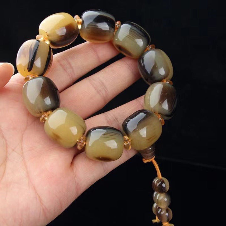 Tibetan Natural Yak Horn Protection Energy Bracelet - BuddhaEnergyHealing