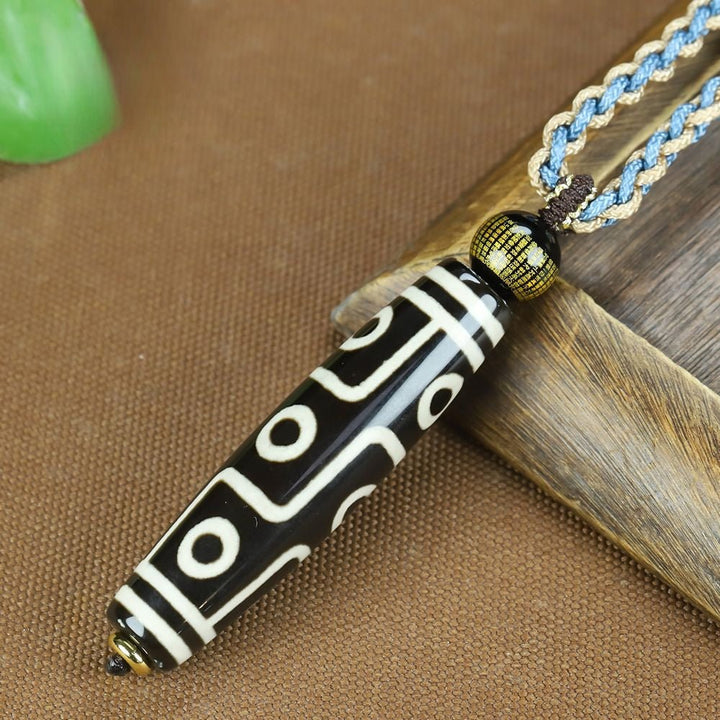 Tibetan Nine - Eyed Sky Bead Healing Energy Necklace - BuddhaEnergyHealing