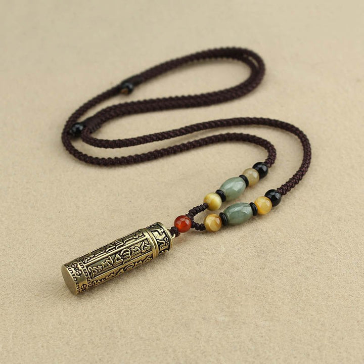 Tibetan Open Brass Niche for a Statue of the Buddha Pendant Necklace - BuddhaEnergyHealing