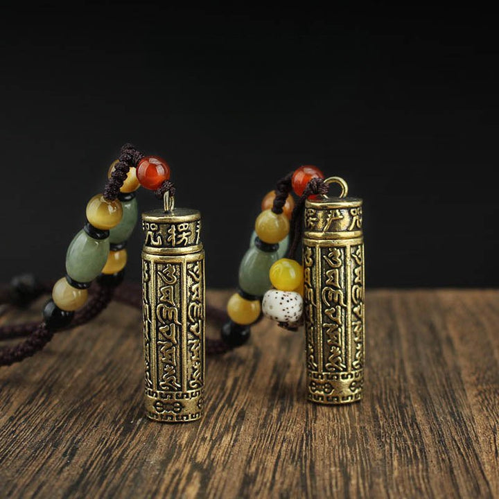 Tibetan Open Brass Niche for a Statue of the Buddha Pendant Necklace - BuddhaEnergyHealing
