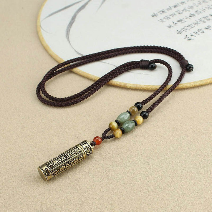 Tibetan Open Brass Niche for a Statue of the Buddha Pendant Necklace - BuddhaEnergyHealing