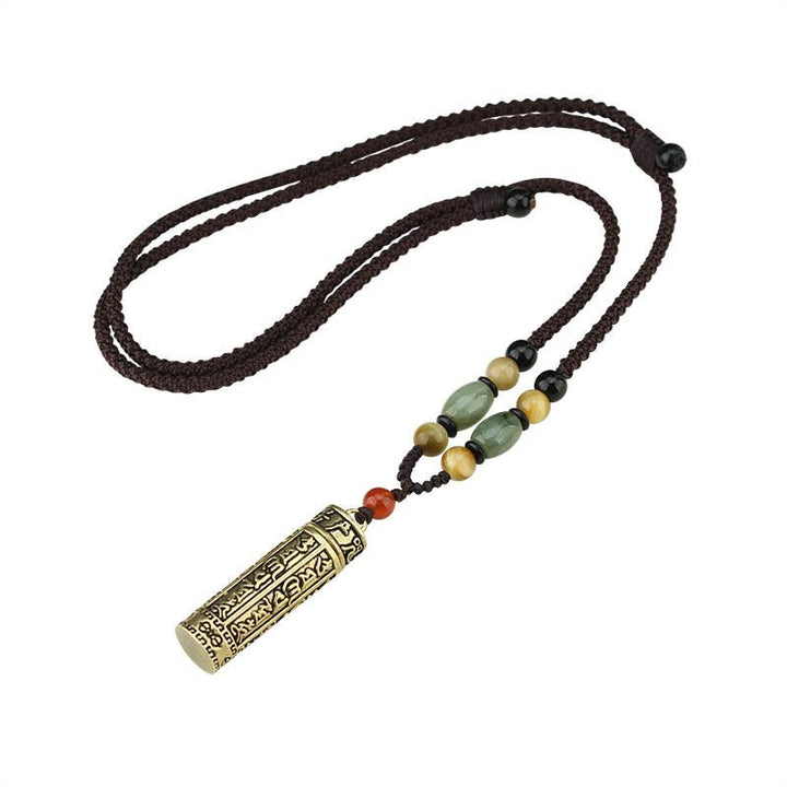 Tibetan Open Brass Niche for a Statue of the Buddha Pendant Necklace - BuddhaEnergyHealing