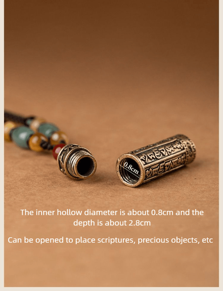 Tibetan Openable Brass Vintage Scripture Necklace - BuddhaEnergyHealing