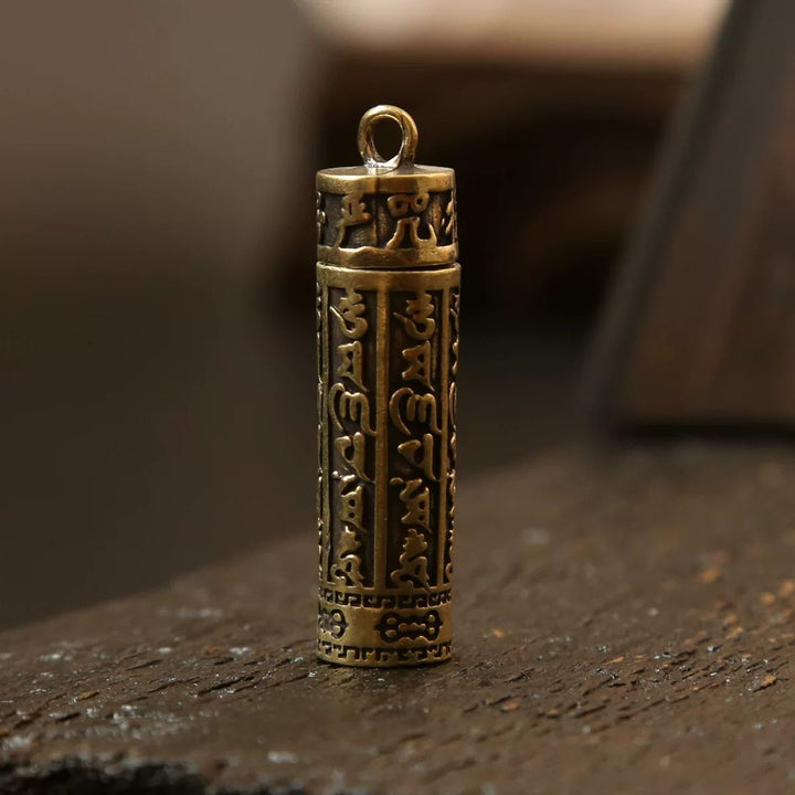 Tibetan Openable Brass Vintage Scripture Necklace - BuddhaEnergyHealing