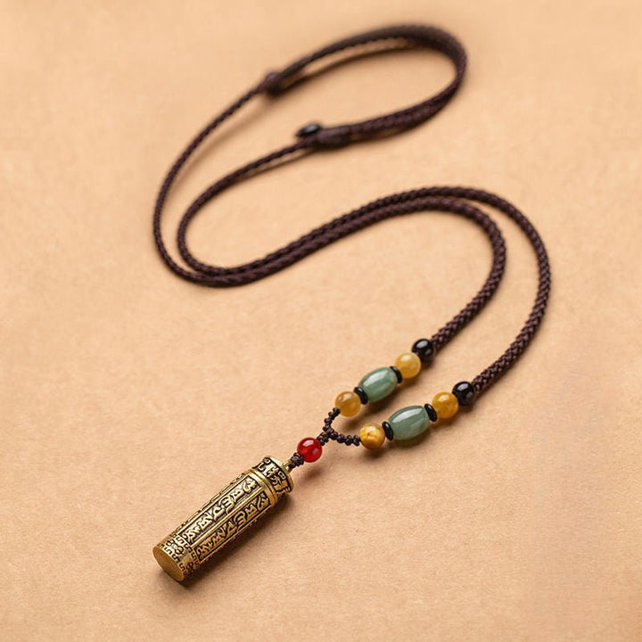Tibetan Openable Brass Vintage Scripture Necklace - BuddhaEnergyHealing