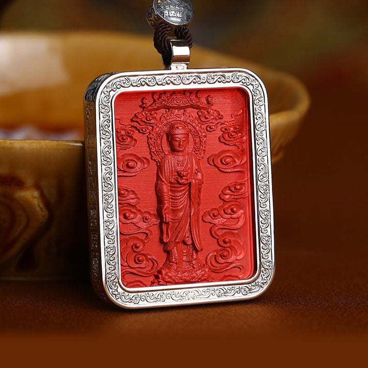 Tibetan Potala Palace Year of Birth Cinnabar Pendant Amulet Protection Lucky Necklace - BuddhaEnergyHealing