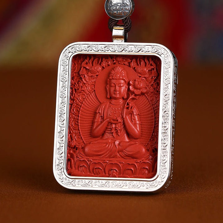Tibetan Potala Palace Year of Birth Cinnabar Pendant Amulet Protection Lucky Necklace - BuddhaEnergyHealing