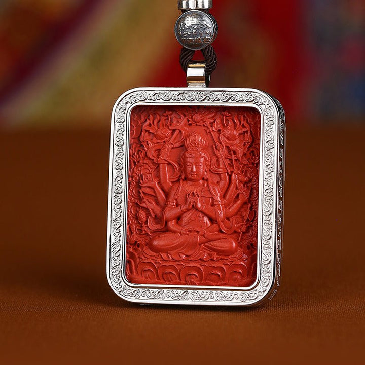 Tibetan Potala Palace Year of Birth Cinnabar Pendant Amulet Protection Lucky Necklace - BuddhaEnergyHealing