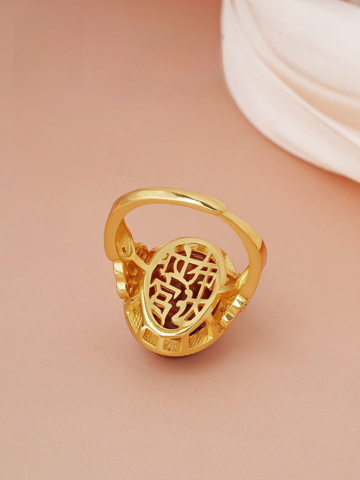 Tibetan South Red Agate Ring - BuddhaEnergyHealing