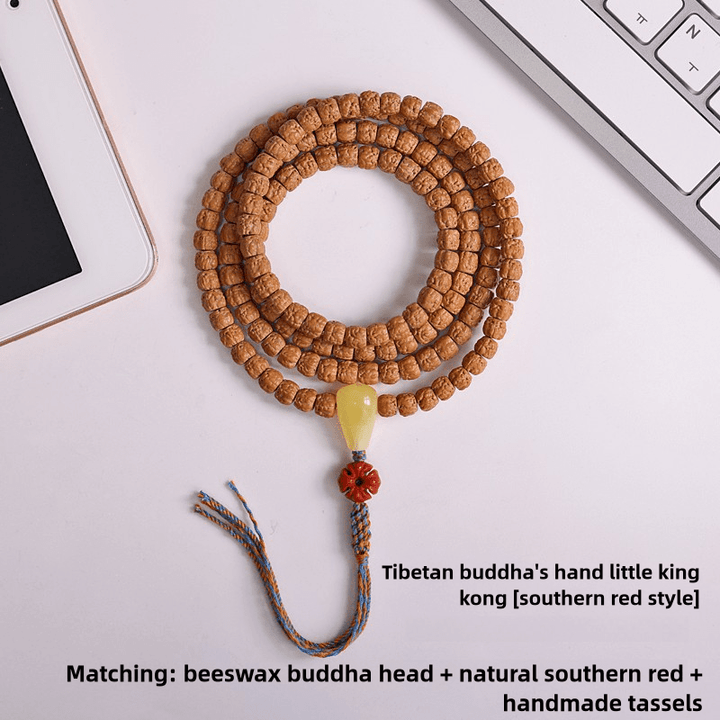 Tibetan Style Buddha Hand Vajra Bodhi 108 Beads Men's Protection Energy Bracelet - BuddhaEnergyHealing