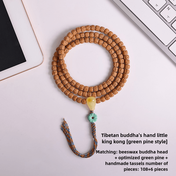 Tibetan Style Buddha Hand Vajra Bodhi 108 Beads Men's Protection Energy Bracelet - BuddhaEnergyHealing