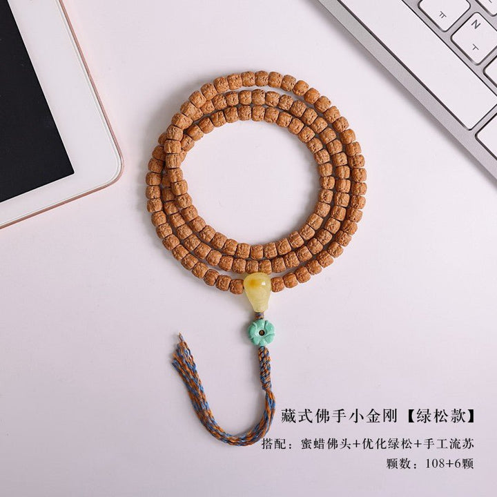 Tibetan Style Buddha Hand Vajra Bodhi 108 Beads Men's Protection Energy Bracelet - BuddhaEnergyHealing