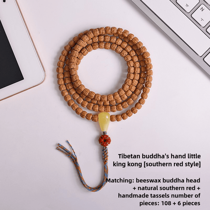 Tibetan Style Buddha Hand Vajra Bodhi 108 Beads Men's Protection Energy Bracelet - BuddhaEnergyHealing