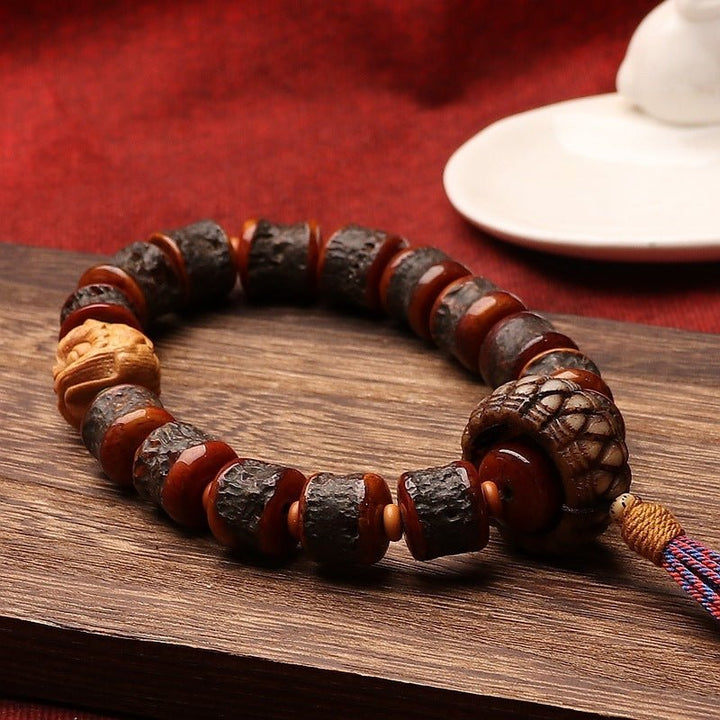 Tibetan Style Yak Bone Protection Meditation Calm Bracelet - BuddhaEnergyHealing