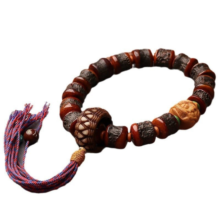Tibetan Style Yak Bone Protection Meditation Calm Bracelet - BuddhaEnergyHealing