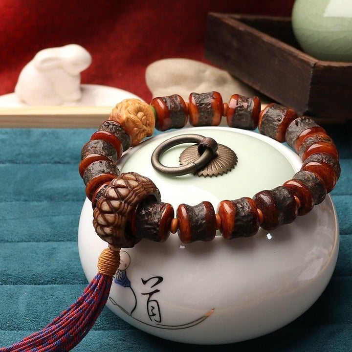 Tibetan Style Yak Bone Protection Meditation Calm Bracelet - BuddhaEnergyHealing