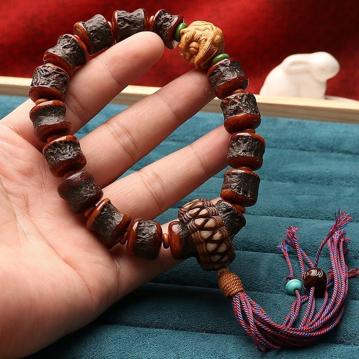 Tibetan Style Yak Bone Protection Meditation Calm Bracelet - BuddhaEnergyHealing
