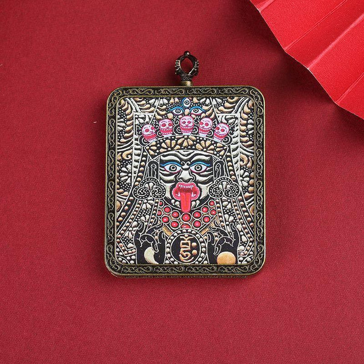 Tibetan Thangka Zaki Ram Past Life and Present Life Pendant Protection Energy - BuddhaEnergyHealing