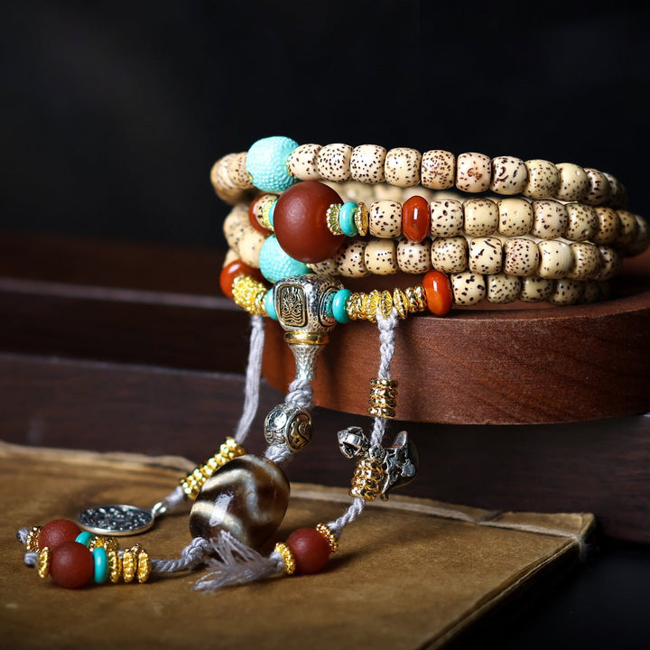 Tibetan Xingyue Bodhi Multi - Wrap Meditation Calm Bracelet - BuddhaEnergyHealing