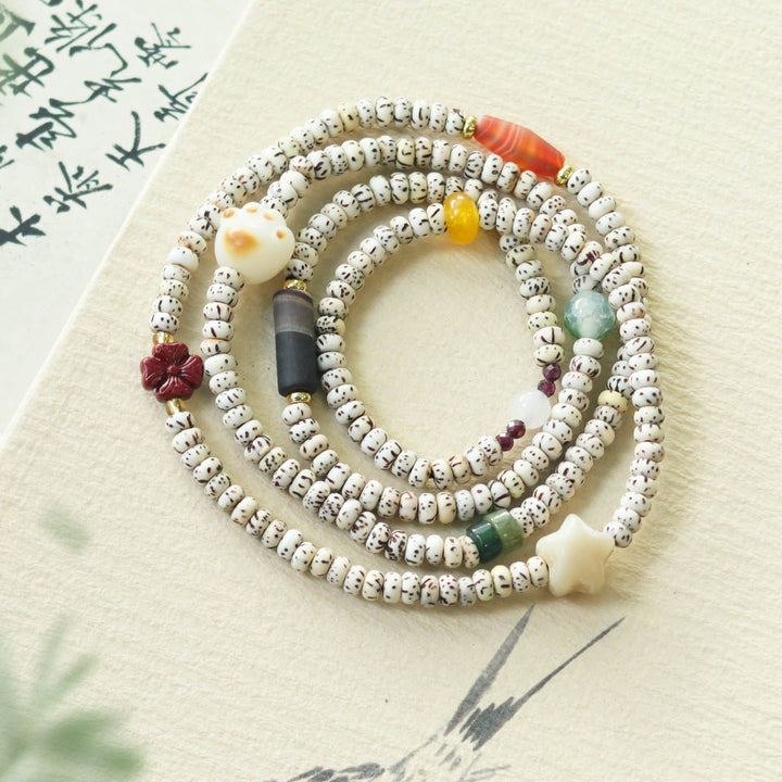 Tibetan Xingyue Bodhi Multi - Wrap Meditation Calm Bracelet - BuddhaEnergyHealing