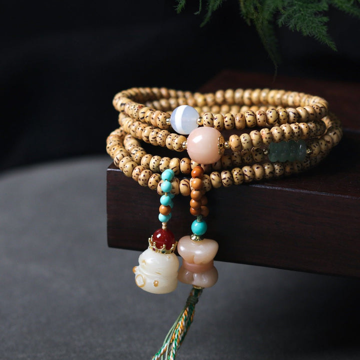Tibetan Xingyue Bodhi Multi - Wrap Meditation Calm Bracelet - BuddhaEnergyHealing