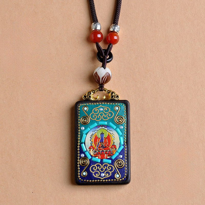 Tibetan Yellow God of Wealth Amulet Wealth Lucky Pendant - BuddhaEnergyHealing