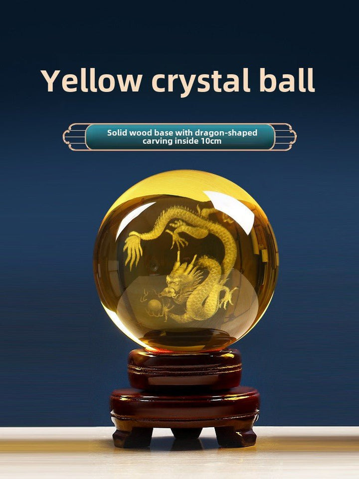 White QuartzYellow Quartz Crystal Dragon Decoration Mascot Wealth Energy - BuddhaEnergyHealing