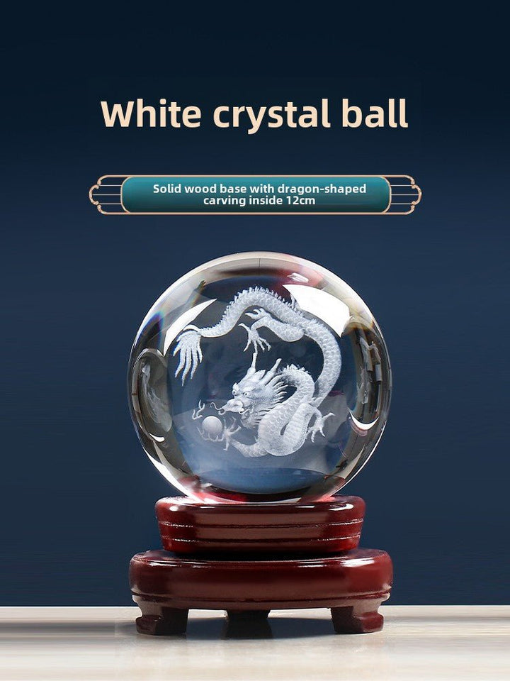 White QuartzYellow Quartz Crystal Dragon Decoration Mascot Wealth Energy - BuddhaEnergyHealing