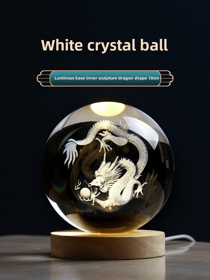 White QuartzYellow Quartz Crystal Dragon Decoration Mascot Wealth Energy - BuddhaEnergyHealing