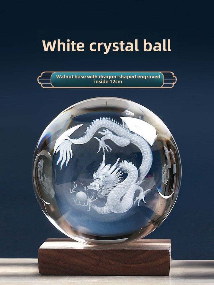 White QuartzYellow Quartz Crystal Dragon Decoration Mascot Wealth Energy - BuddhaEnergyHealing
