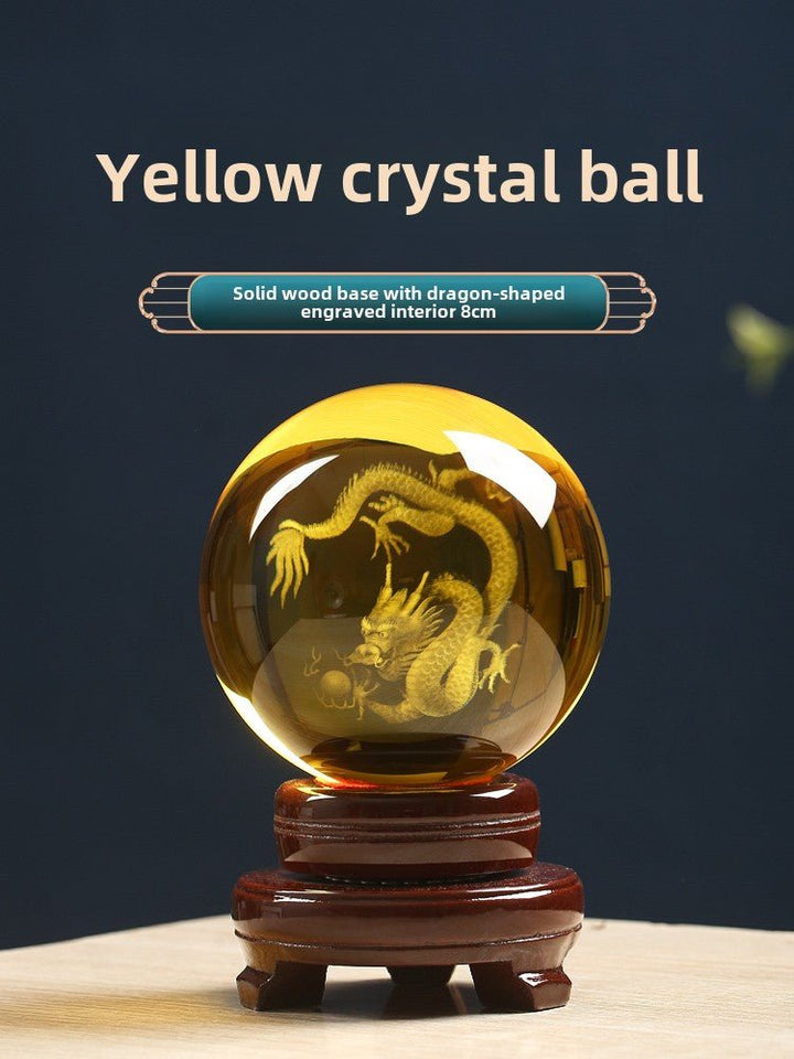 White QuartzYellow Quartz Crystal Dragon Decoration Mascot Wealth Energy - BuddhaEnergyHealing