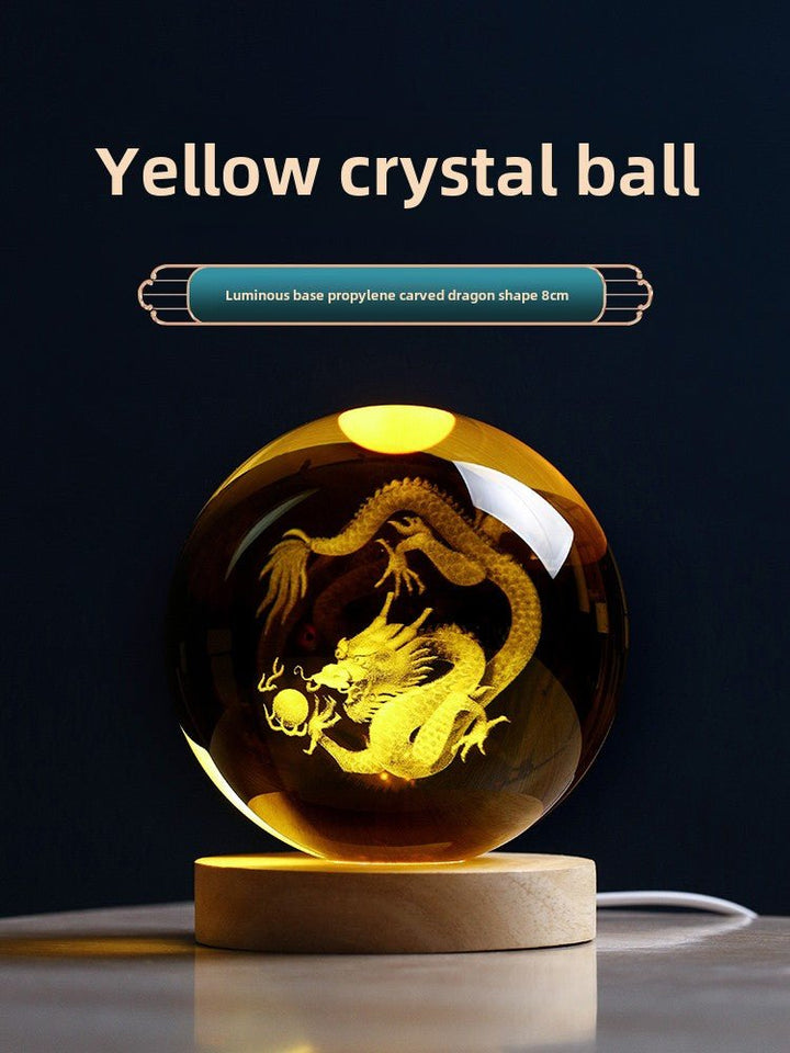 White QuartzYellow Quartz Crystal Dragon Decoration Mascot Wealth Energy - BuddhaEnergyHealing