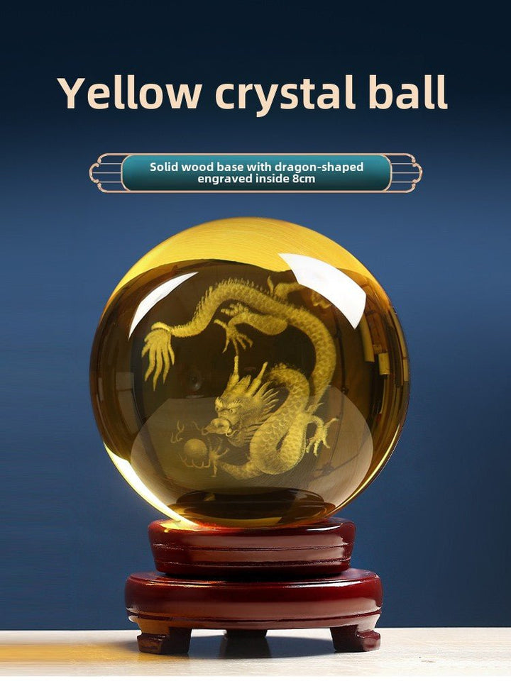 White QuartzYellow Quartz Crystal Dragon Decoration Mascot Wealth Energy - BuddhaEnergyHealing