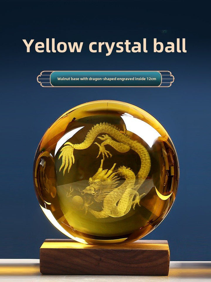 White QuartzYellow Quartz Crystal Dragon Decoration Mascot Wealth Energy - BuddhaEnergyHealing