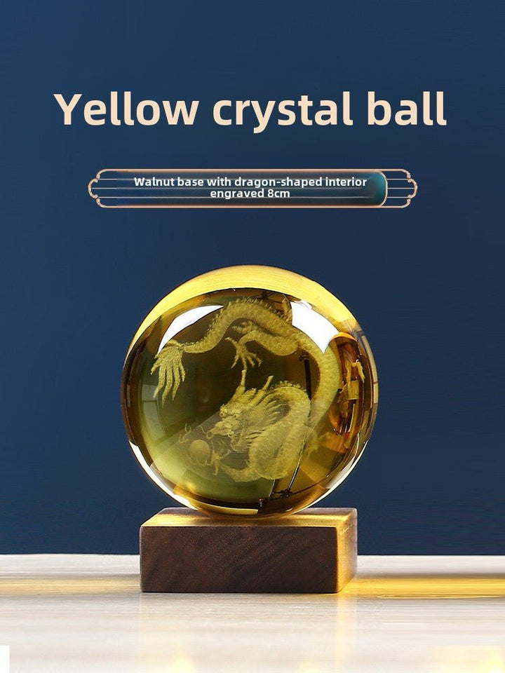 White QuartzYellow Quartz Crystal Dragon Decoration Mascot Wealth Energy - BuddhaEnergyHealing