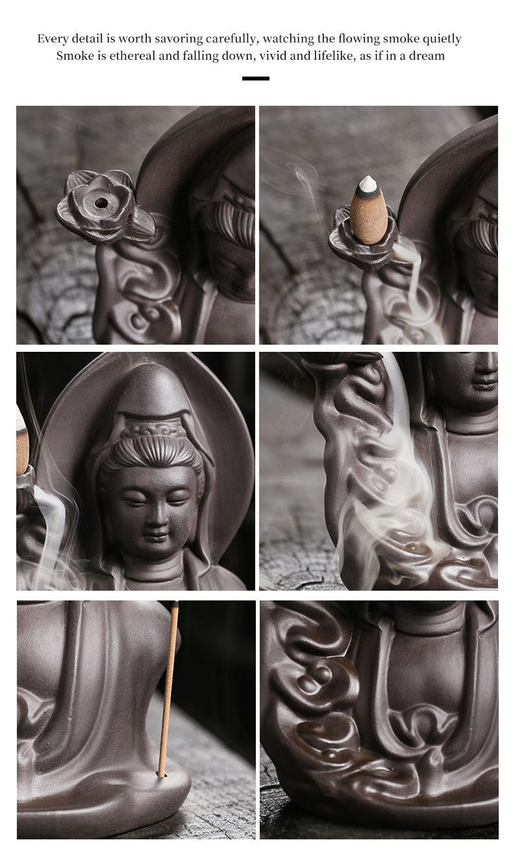 Zisha Backflow Calm Meditation Incense Burner - BuddhaEnergyHealing